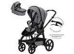 Kombi-Kinderwagen HARTAN "Rock it GTR Outdoor mit Handbremse", Baby, grau (graphit), Aluminium, Polyester, Baumwolle, Kinderwagen, Made in Germany