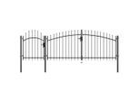 vidaXL Gartentor Stahl 1,5x4 m Schwarz