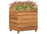 vidaXL Hochbeet 50x40x55 cm Teak Altholz und Stahl