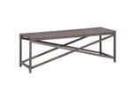 vidaXL Gartenbank 120 cm Poly Rattan Grau