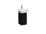 LAUFEN BASE für INO Waschtischunterschrank H4030131102631 29,5x51,5cm, Tür, Scharnier links, Griff Aluminium schwarz, Ulme dunkel