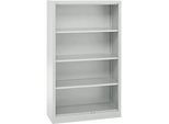 Schäfer Shop Select Regalschrank MS, 4 OH, B 800 x T 400 x H 1584 mm, Stahlblech, lichtgrau