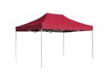 vidaXL Profi-Partyzelt Faltbar Aluminium 4,5x3 m Weinrot