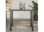 vidaXL Gartentisch Schwarz 80x80x74 cm Aluminium und Glas