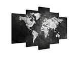 artgeist Keilrahmenbild , Grau, Schwarz , Textil, Holzwerkstoff , 5-teilig , rechteckig , 100x50x1.2 cm , Keilrahmen , Bilder & Rahmen, Bilder, Leinwandbilder