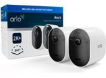 ARLO Überwachungskamera "Pro5 2K Security Camera 2er Set", schwarz-weiß (schwarz, weiß), B:5,2cm H:8,9cm T:7,84cm, Überwachungskameras