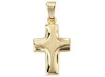 Kreuzanhänger JOBO "Anhänger Kreuz", gelb (gelbgold 585), Schmuckanhänger, Damen, Gelbgold 585, 585 Gold