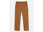 Arbeitshose DICKIES "Dickies Workwear Hosen DUCK CARPENTER TROUSERS", Mädchen, Gr. 30x32, Länge 32, braun duck, Obermaterial: 65% Polyester, 35% Baumwolle, Hosen Arbeitshose