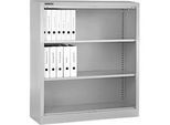 Schäfer Shop Select Regalschrank MS, 3 OH, B 950 x T 400 x H 1215 mm, Stahlblech, Verkehrsweiss