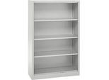 Schäfer Shop Select Regalschrank MS, 4 OH, B 950 x T 400 x H 1584 mm, Stahlblech, weissaluminium