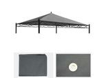 Ersatzbezug für Dach Pergola Pavillon Calpe 3x3m ~ grau