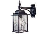 Elstead Lighting AUßENWANDLEUCHTE , Schwarz, Silberfarben , Metall, Glas , 15.9x37x28.6 cm , RoHS, Grüner Punkt , Lampen & Leuchten, Außenbeleuchtung, Außenleuchten