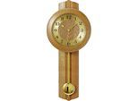 Funk-Pendelwanduhr AMS "F5165/4", braun (eichefarben), Wanduhren, B/H/L: 25cm x 10cm x 62cm, Quarzuhr,Holz-/Glasgehäuse, Eiche,Esszimmer,Wohnzimmer,Made in Germany