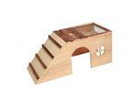 Kerbl Pet Nagerhaus mit Rampe und Futterplatz Nature