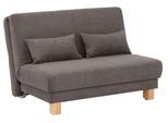 Schlafsofa HOME AFFAIRE "Gina", grün (khaki), B:120cm H:86cm T:95cm, Chenille (100% Polyester), Sofas, Schlafsofa, vom Sofa zum Bett mit einem Handgriff, in 4 Breiten, Nierenkissen