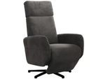 Sit & More Drehstuhl , Anthrazit , Textil , Sternfuß , 71x110x82 cm , Goldenes M, Made in EU, DGM-Klimapakt , Sitzfläche 360° drehbar, gepolsterte Armlehnen , Büromöbel, Bürostühle, Drehstühle