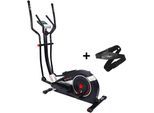Crosstrainer-Ergometer CHRISTOPEIT SPORT "AX 8000 inkl. Pulsgurt", rot (schwarz, rot, silberfarben), CrosstrainerB:60cm H:163cm L:120cm, Schwungmasse ca. 8 kg, 24 Widerstandsstufen, B:60cm H:163cm L:120cm