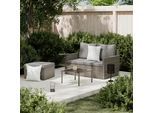 Gartenset Henry Braun/Grau, 3-teilig