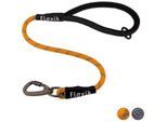 Floxik Kurzführer für Hunde - Kurzleine aus Kletterseilmaterial orange M