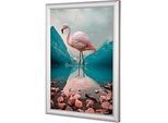 Update Display EasyFix-Klapprahmen, DIN A2, 25 mm Profil, Gehrung, selbstklebend, silber