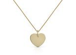 Kette mit Anhänger OROLINO "Gold 375 mit Herz-Anhänger 40/42cm lang", gelb, Halsketten, Damen, 40+2cm, Gold, L: 42 B: 11mm, glänzend, B:11mm