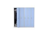 Schließfach Preston T829, Spind Wertfachschrank Schließfachschrank, Metall 6 Fächer ~ blau