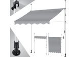 KESSER® Klemmmarkise mit Handkurbel Balkon, Balkonmarkise ohne Bohren, UV-beständig höhenverstellbar wasserabweisend , Sonnenschutz, Terrassenüberdachung , einfache Montage
