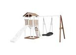 Ambia Garden Spielturm , Braun, Schwarz, Weiß , Holz, Kunststoff , 356.6x241.9x349 cm , EN 71, CE, FSC 100% , Freizeit & Co, Gartenspielzeug, Spieltürme