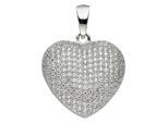 Herzanhänger JOBO "Anhänger Herz", silber (silber 925), Schmuckanhänger, Damen, Silber 925 (Sterlingsilber), 925 Silber mit Zirkonia