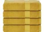 done.® Gästehandtuch »Deluxe«, (Set, 4 St., 4 Gästetücher (30x50 cm), Uni Farben, Hotelqualität aus hochwertigem Zwirnfrottier, 4x30x50