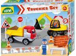 Lena® Spielzeug-Kipper »Truckies Set Baustelle«, inkluisve Spielzeug-Bagger und Spielfigur; Made in Europe