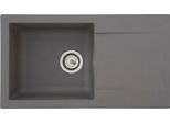 Einbauspüle RESPEKTA, grau, B:78cm H:17cm T:43,5cm, Verbundwerkstoff, Küchenspülen, Einbauspüle