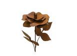 Gartenstecker "Ambiance Rose mit Blättern, Metall rost", braun, Gartenstecker, Gartenstecker