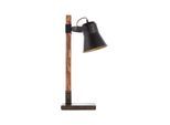 BRILLIANT Lampe Plow Tischleuchte schwarz stahl/holz 1x A60, E27, 10W, geeignet für Normallampen (nicht enthalten) Mit Schnurzwischenschalter