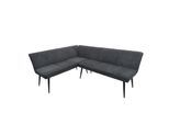 HTI-Living Eckbank 195 x 154 cm Anthrazit Mesilla kurzer Schenkel rechts