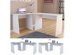 VCM Computertisch Eckschreibtisch Maße Gesamtset ca. H. 74 x B. 135 x T. 105 cm stylische Seitenteile Schreibtisch – Masola