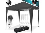 KESSER® Pavillon 3x3m wasserdicht inkl. Tragetasche mit Rollen Pop-Up Klicksystem UV-Schutz 50+ Faltpavillon Gartenzelt Partyzelt Metall-Verstrebungen