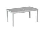 Gartentisch ausziehbar Metall/ Glas L: 180-240 cm