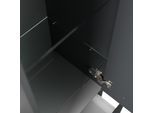 Hochschrank 120 cm weiss hochglanz mit Glaseinlagen
