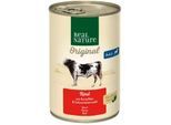 REAL NATURE Original Nassfutter für Hunde Adult Rind mit Kartoffel 6x400 g