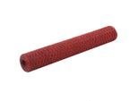 vidaXL Drahtzaun Stahl mit PVC-Beschichtung 25x1 m Rot