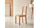 Stuhl Sitzgelegenheit massives Teak helles Holz Wohnzimmer Alto Neu Tikamoon