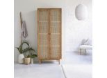 Schrank aus Pinienholz und Rattangeflecht 200 Ninon