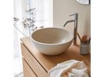 Rundes Waschbecken Micha aus Terrazzo Cream