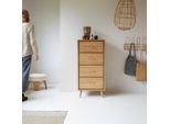 Hochkommode mit 4 Schubladen aus Teak Vintage Stil
