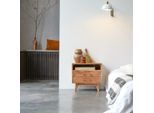 Nachttisch Nachtschrank Schränkchen Bett Schlafzimmer Tischchen Akazie massiv