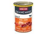 animonda GranCarno Original Nassfutter Hund Adult, Rind und Huhn 12x400 g