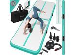 KESSER® Turnmatte Aufblasbar Airtrack 2m/3m/4m/5m/6m Fitness-Matte Gymnastikmatte inkl. Tragetasche & elektr. Luftpumpe Yogamatte, Tumbling Matten, Trainingsmatte, Turn- & Fitness