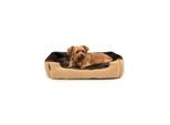 Lionto Hundebett mit Wendekissen braun/ beige L