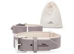 Freudentier gefüttertes Halsband aus Leder S-M